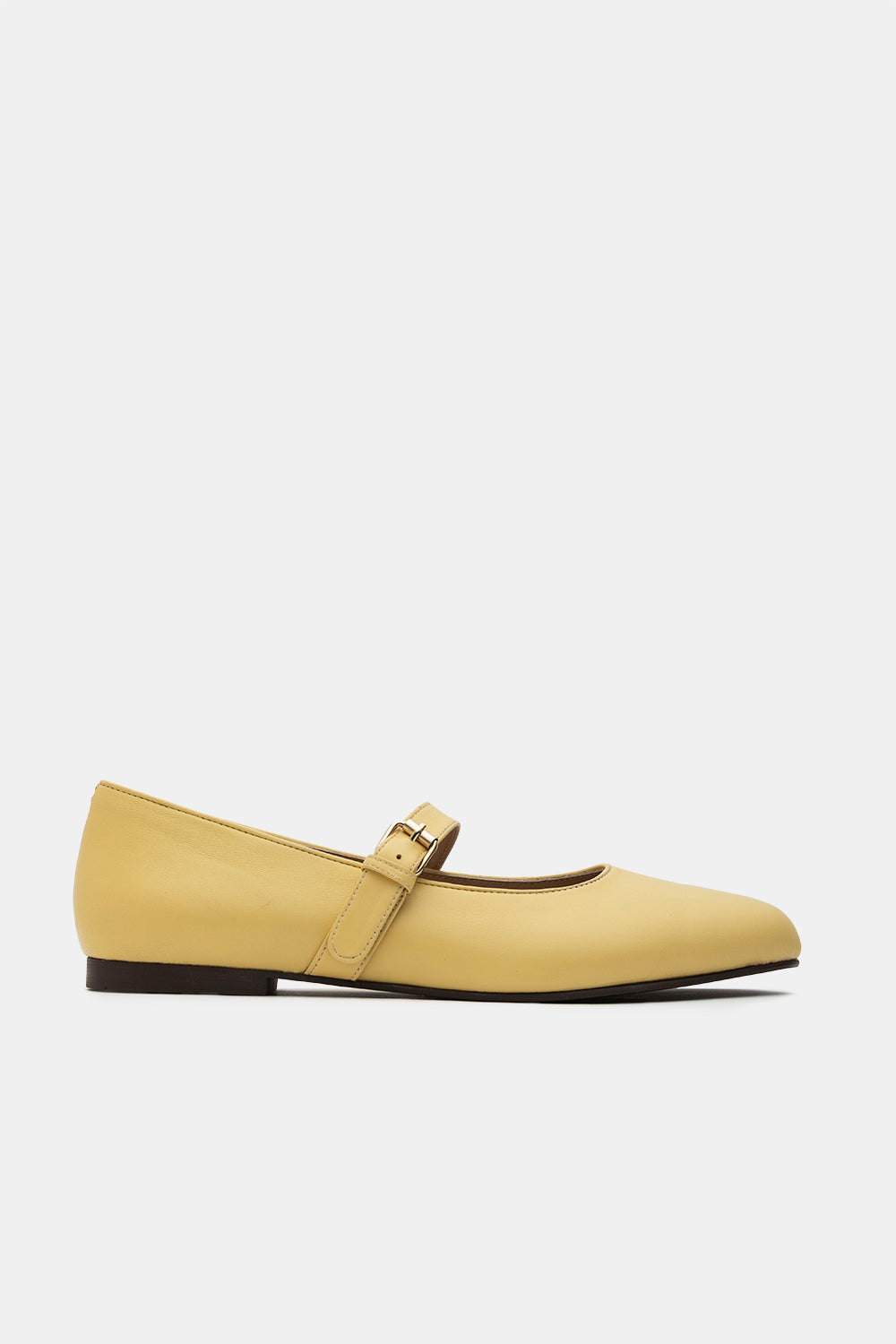 Pastel Yellow Leather Soelle Mary Jane