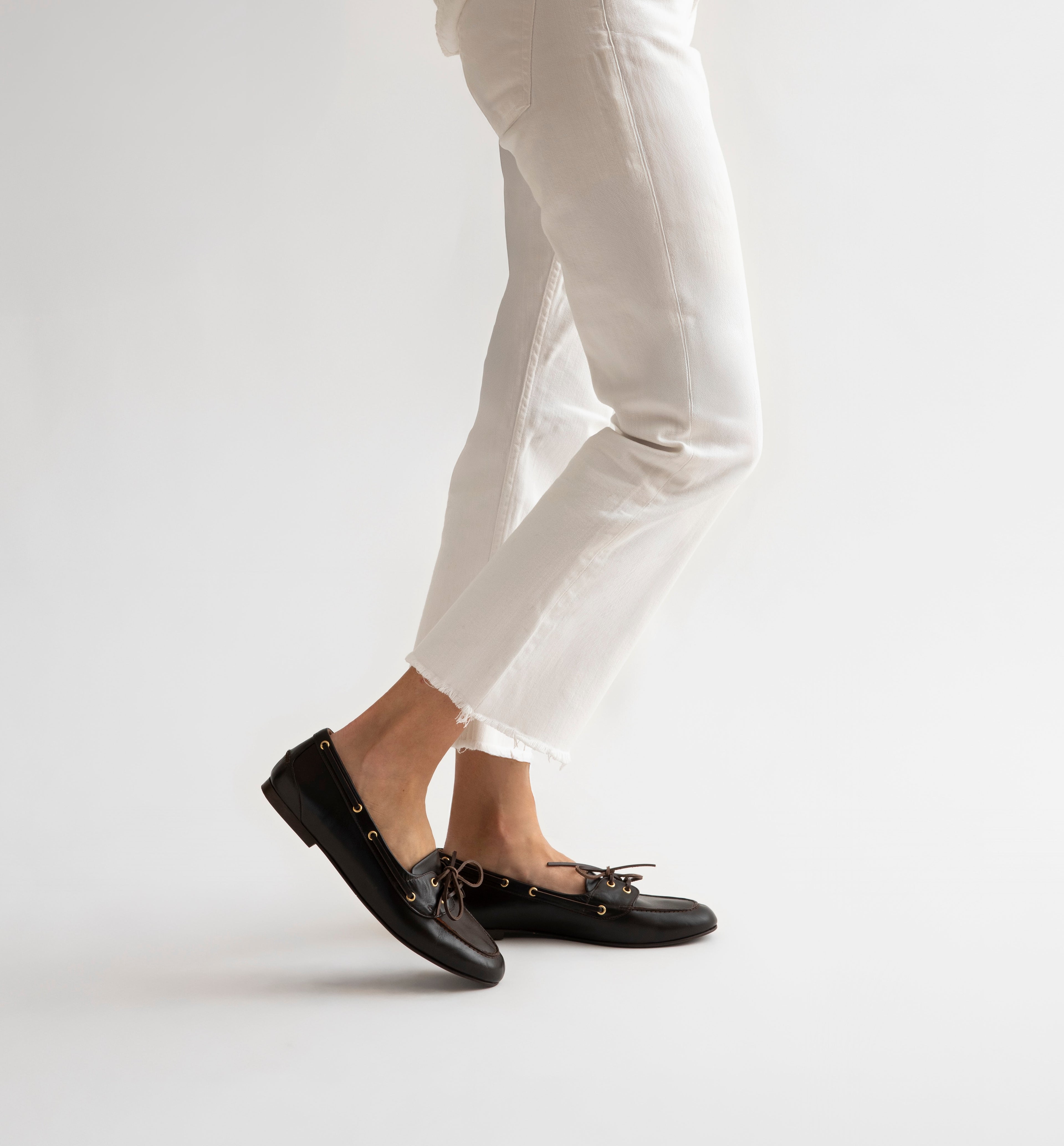 Bitter Brown Leather Navia Loafers