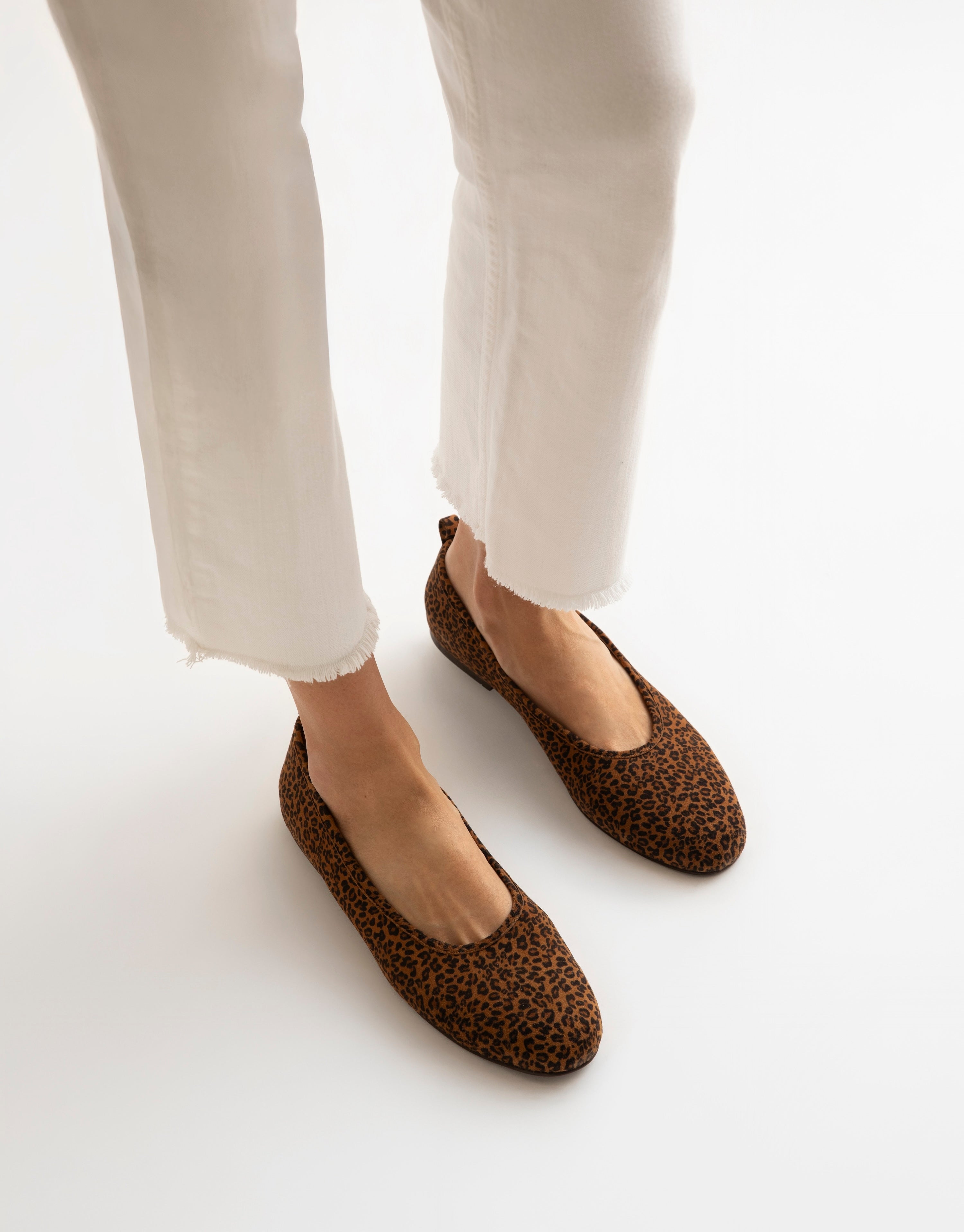 Leopard Suede Liola Minimal Ballerina