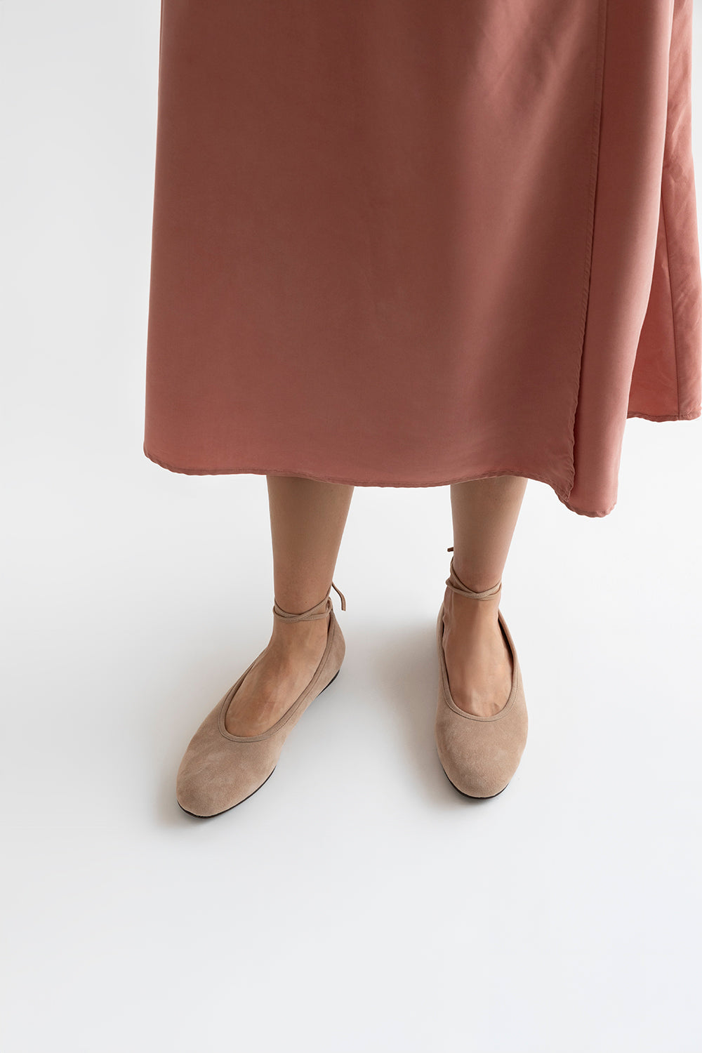 Powder Suede Liola Minimal Ballerinas