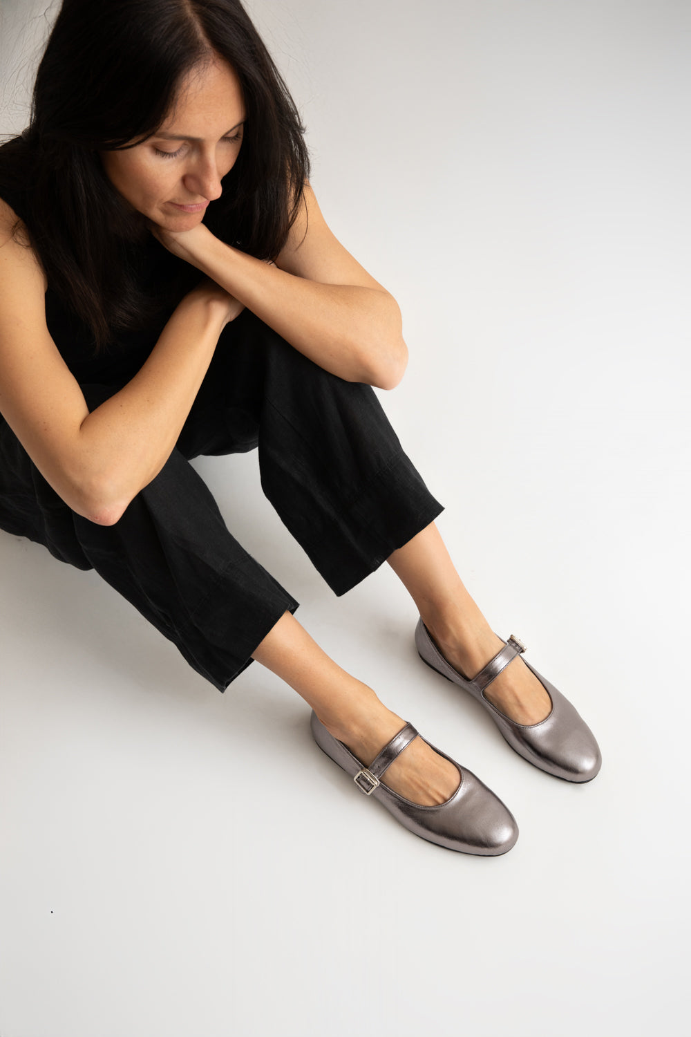 Metallic Leather Lunea Mary Jane