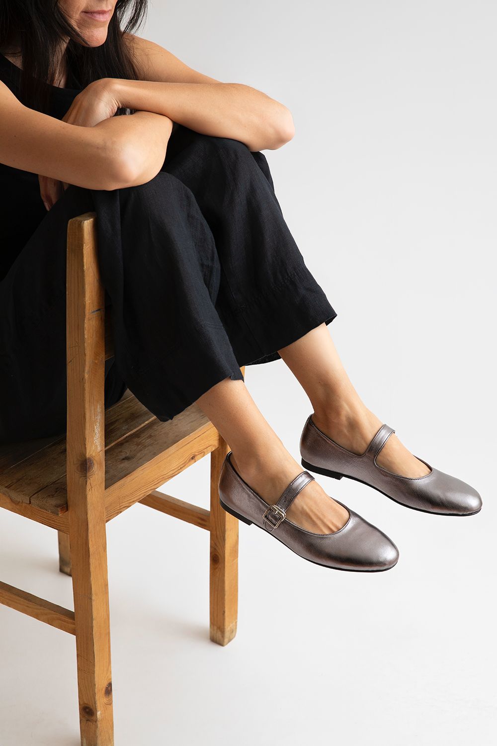 Metallic Leather Lunea Mary Jane