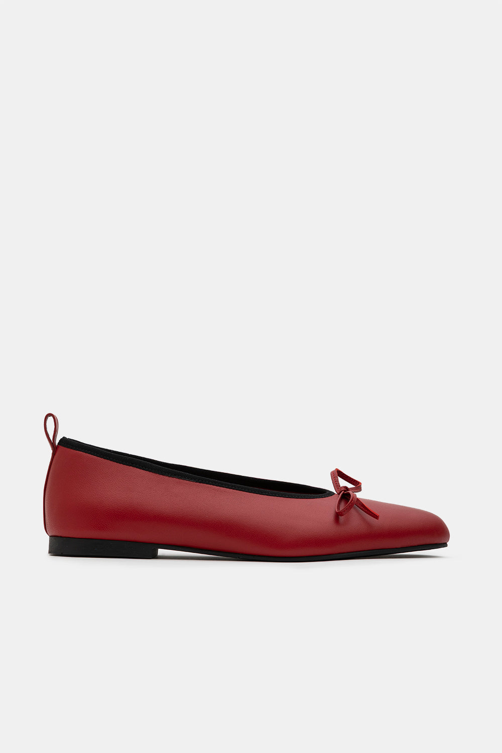Red Lambskin Melin Ballerina