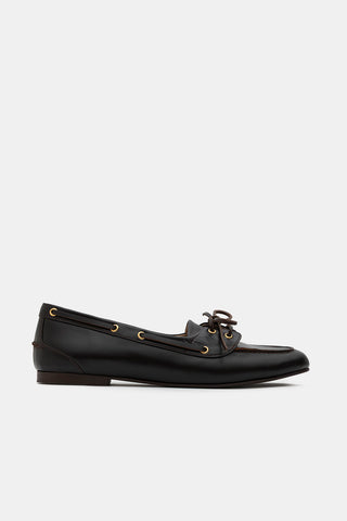 Bitter Brown Leather Navia Loafers