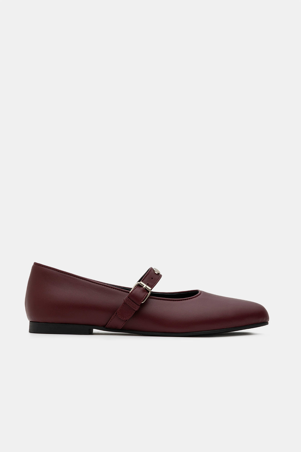 Burgundy Lambskin Relina Strappy Ballerinas