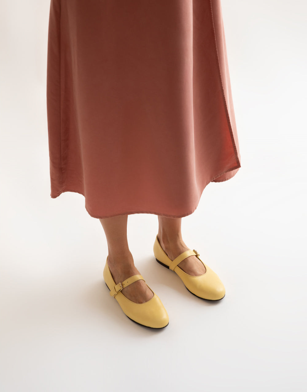 Pastel Yellow Leather Soelle Mary Jane