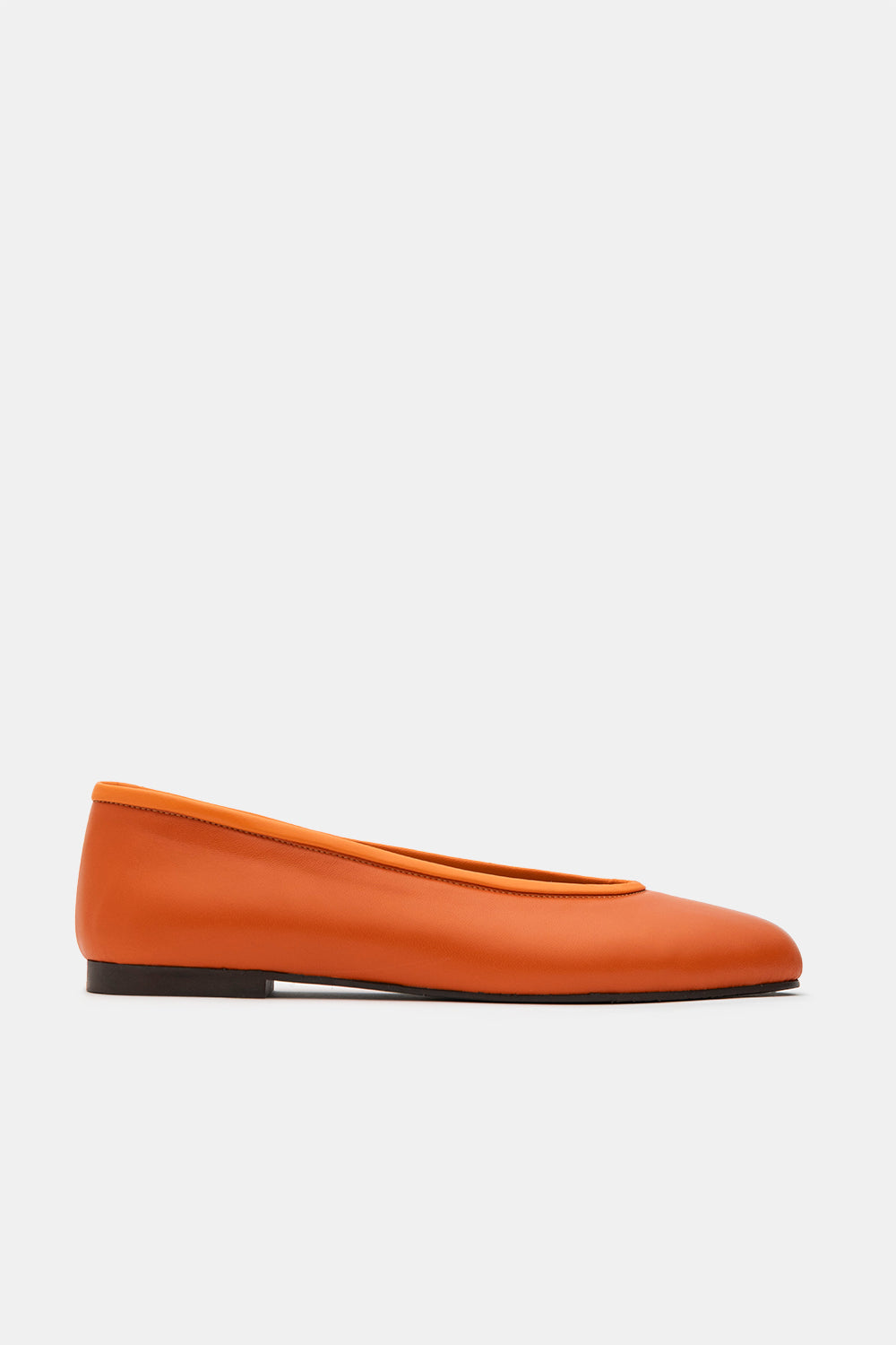 Tangerine Lambskin Vevi Minimal Ballerinas